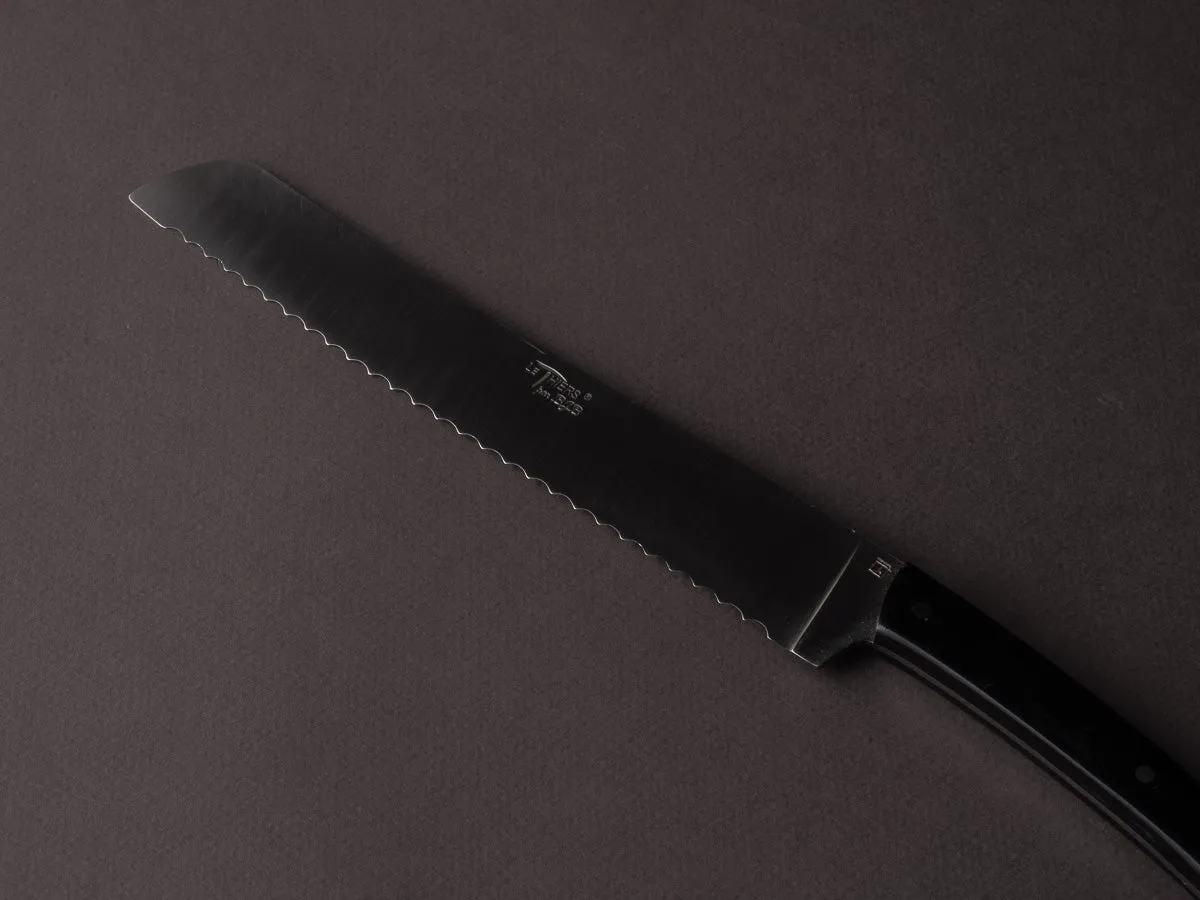 BJB - Thiers - Bread Knife - Black Horn Handle - Satin Finish