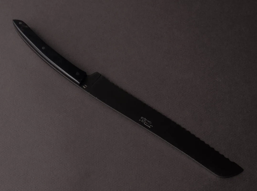 BJB - Thiers - Bread Knife - Black Horn Handle - Satin Finish