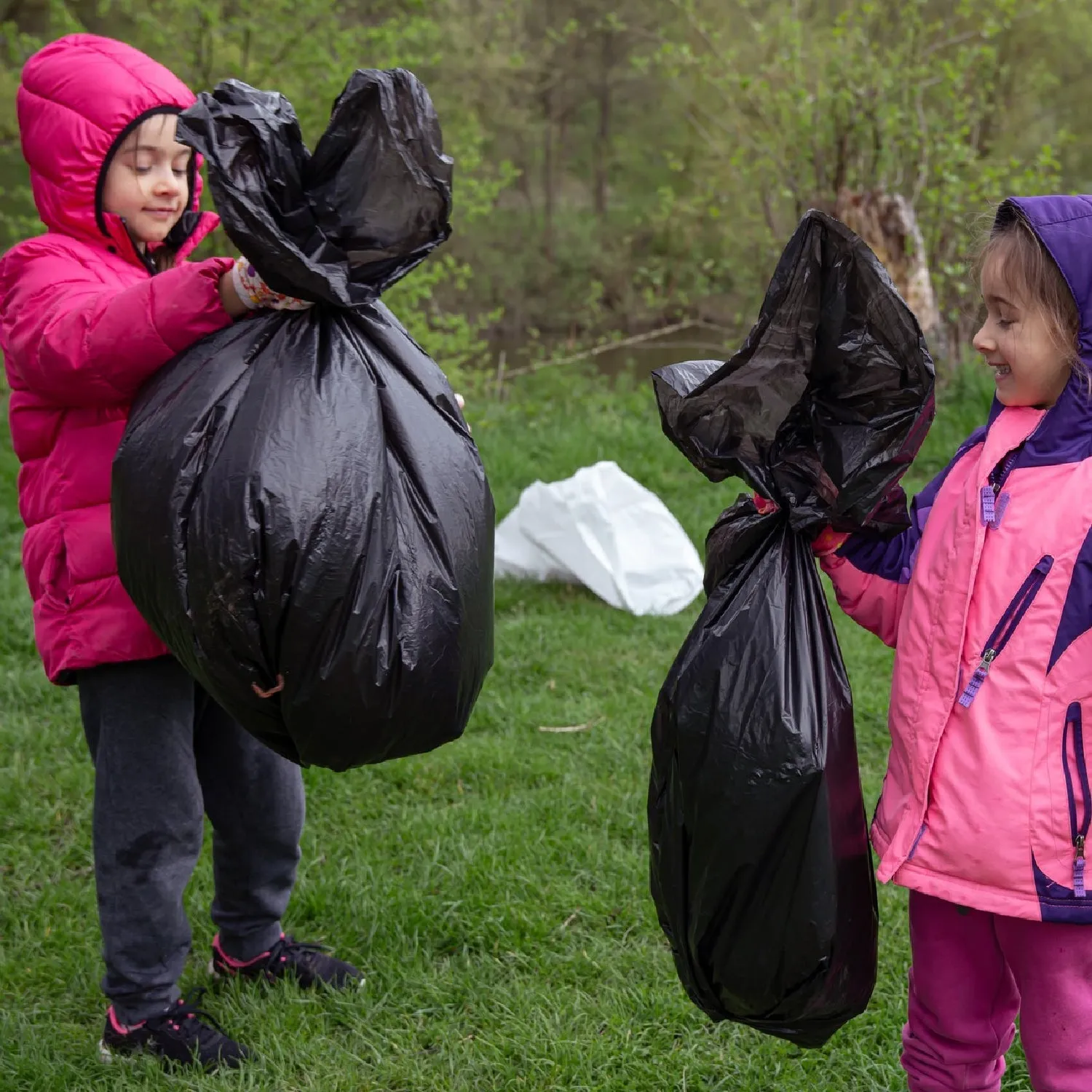 Black 1Roll Garbage Bags / Dustbin Bags / Trash Bags 100X120Cm