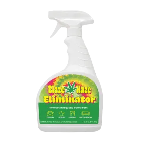 Blaze Haze Eliminator, removes marijuana odors from soft surfaces, 1 Quart