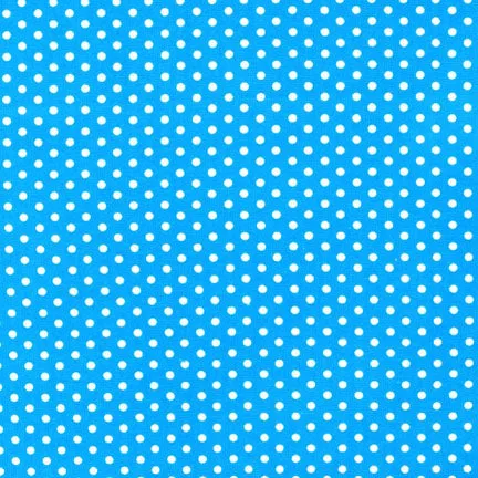 Blender Fabric, Blue 5, Polka Dot Fabric Robert Kaufman Fabric Spot On polka dot blue 3024