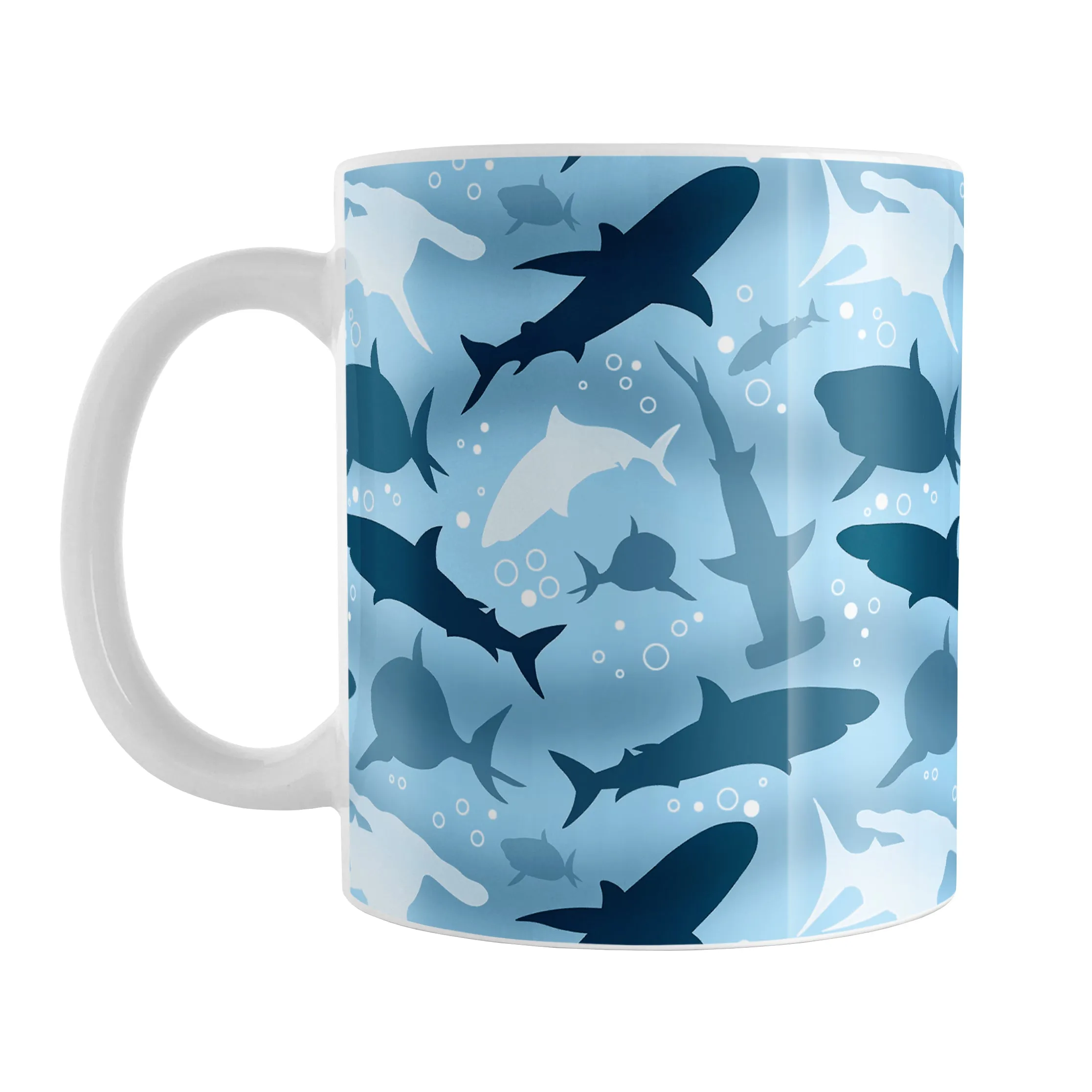 Blue Frenzy Sharks Mug