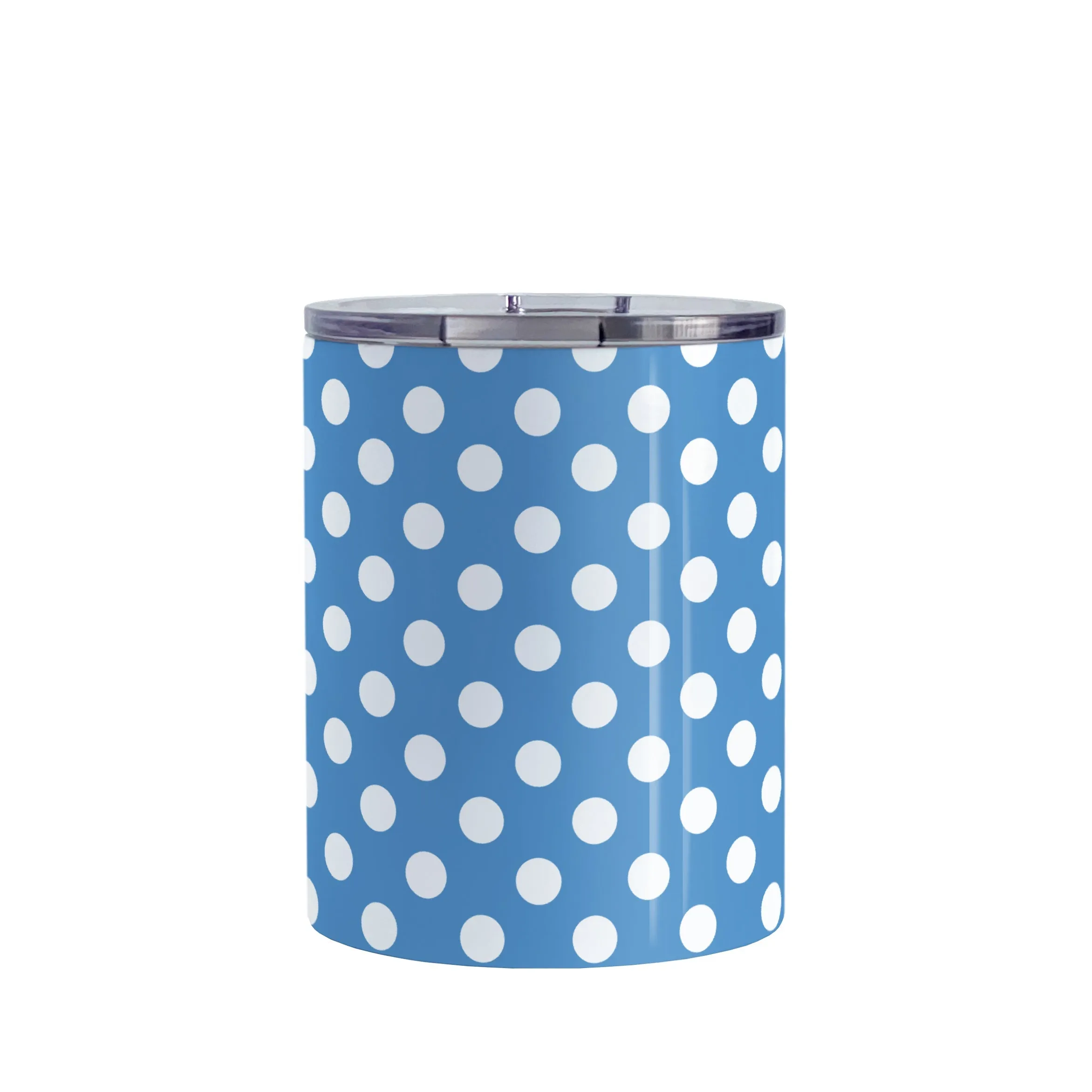 Blue Polka Dot Tumbler Cup