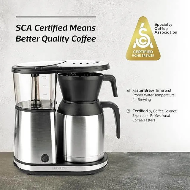 Bonavita 5-Cup Coffee Maker, Thermal Coffee Brewer – Compact, Elegant, and Precise, BPA-Free