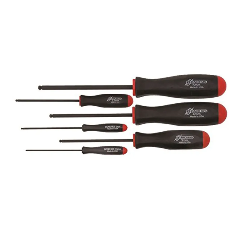 Bondhus 10686 Ball End Screwdriver Set, 6 Piece