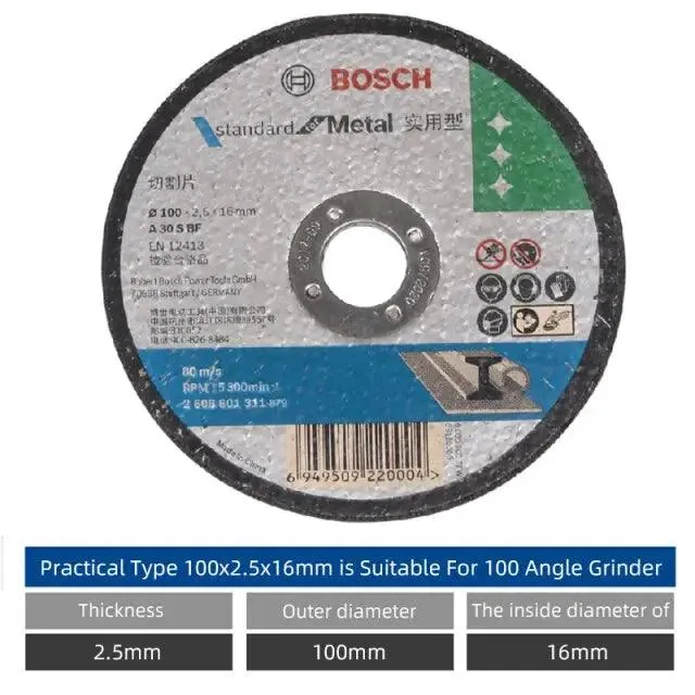 BOSCH- Metal Cutting Blades For 100mm Angle Grinder Metal Cutting| 5 to 25PCS Optional