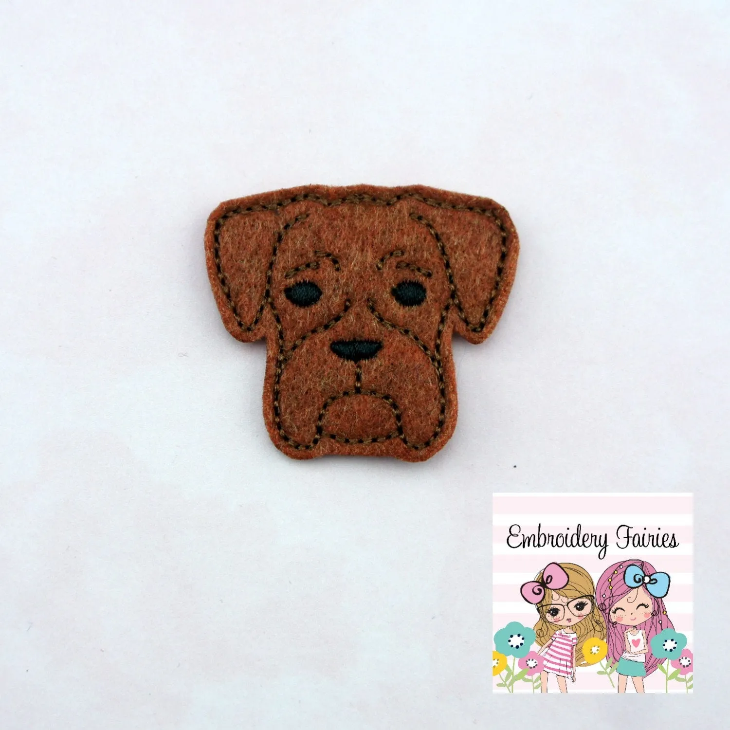 Boxer Feltie File - Dog Feltie Design - ITH Design - Feltie Design - Feltie Pattern - Embroidery Design