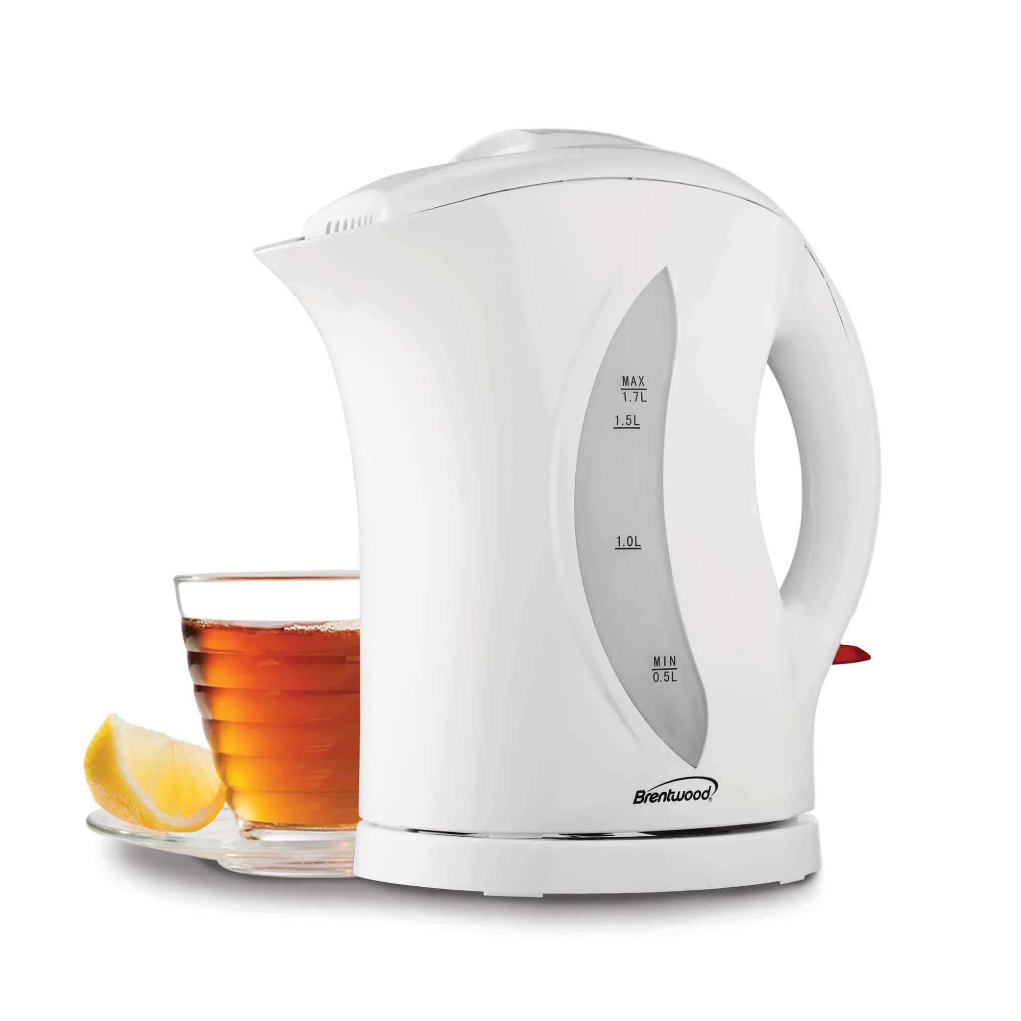 Brentwood KT-1617 BPA Free 1.7 Liter Cordless Electric Kettle, White