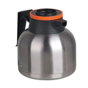 Bunn 1.9L Stainless Steel Thermal Carafe with Orange Lid - 40163.0001