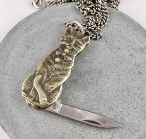 Cat Knife Necklace