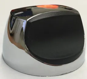 Chrome/Black Burner Knob