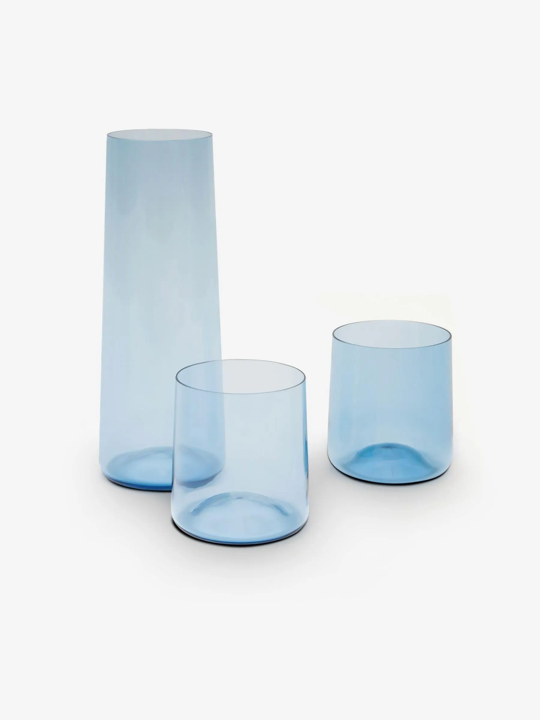 Cin Cin Steel Blue Glass Water Carafe by Klaar Prims