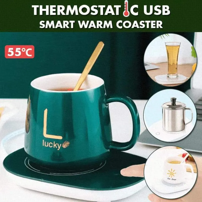 Classy Electric Cup Warmer With Spoon