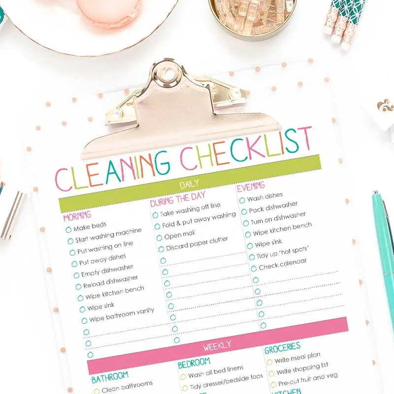 Cleaning Checklist