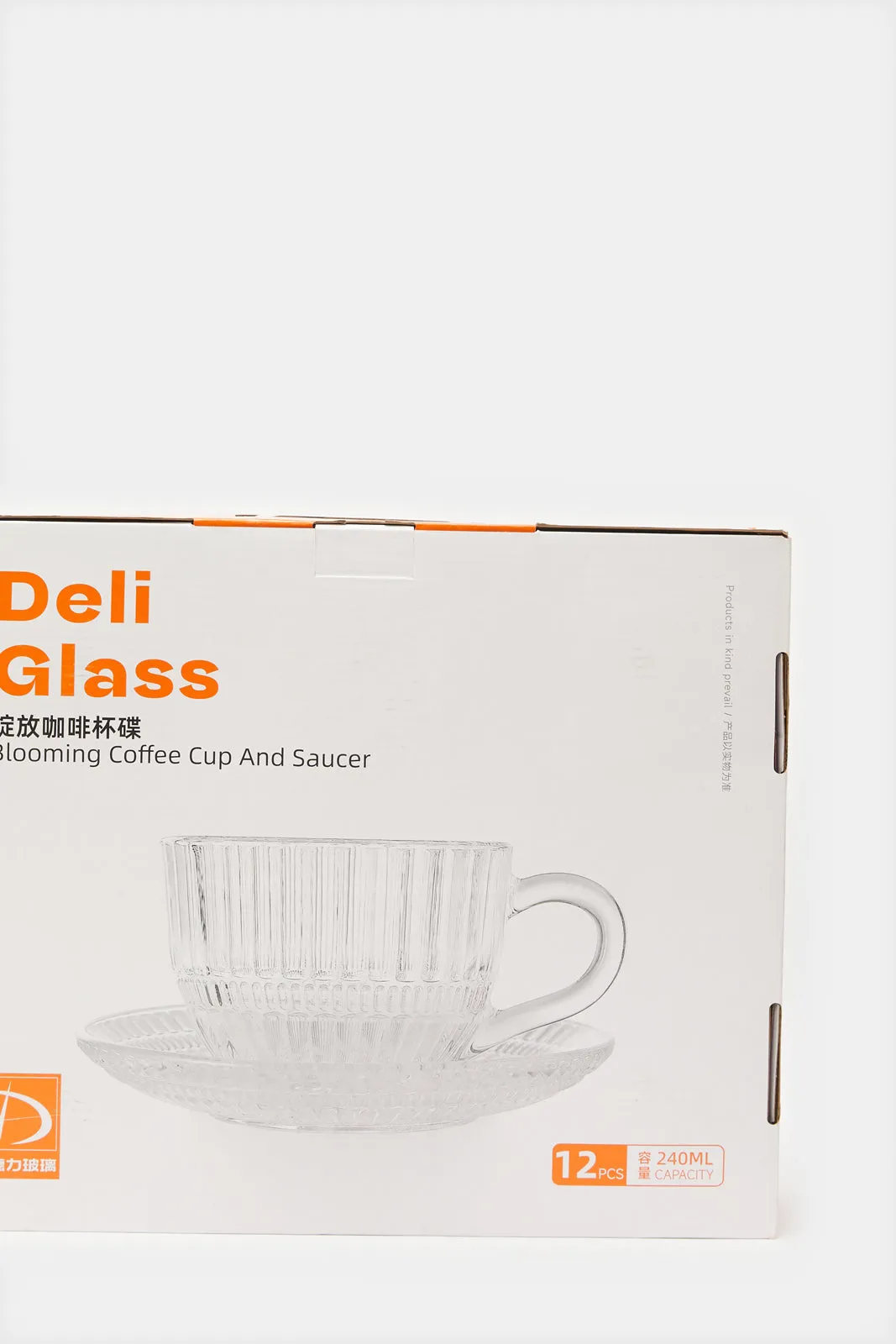 Clear Glass Tea Cup And Saucer (12 Piece)