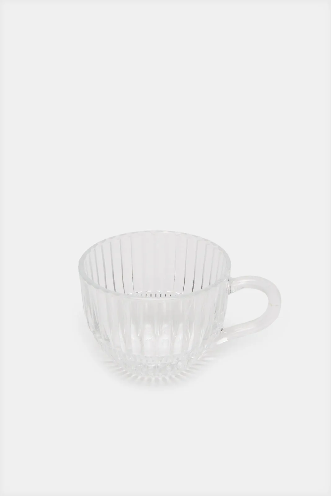 Clear Glass Tea Cup And Saucer (12 Piece)