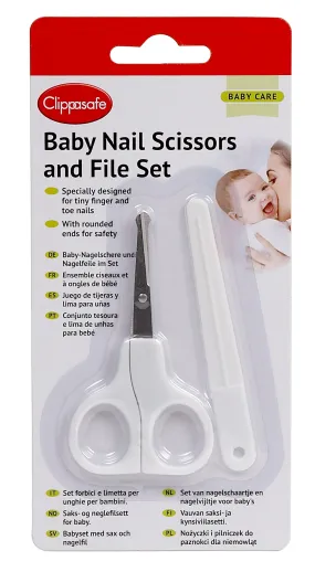 Clippasafe Baby Scissors & Nail File Set