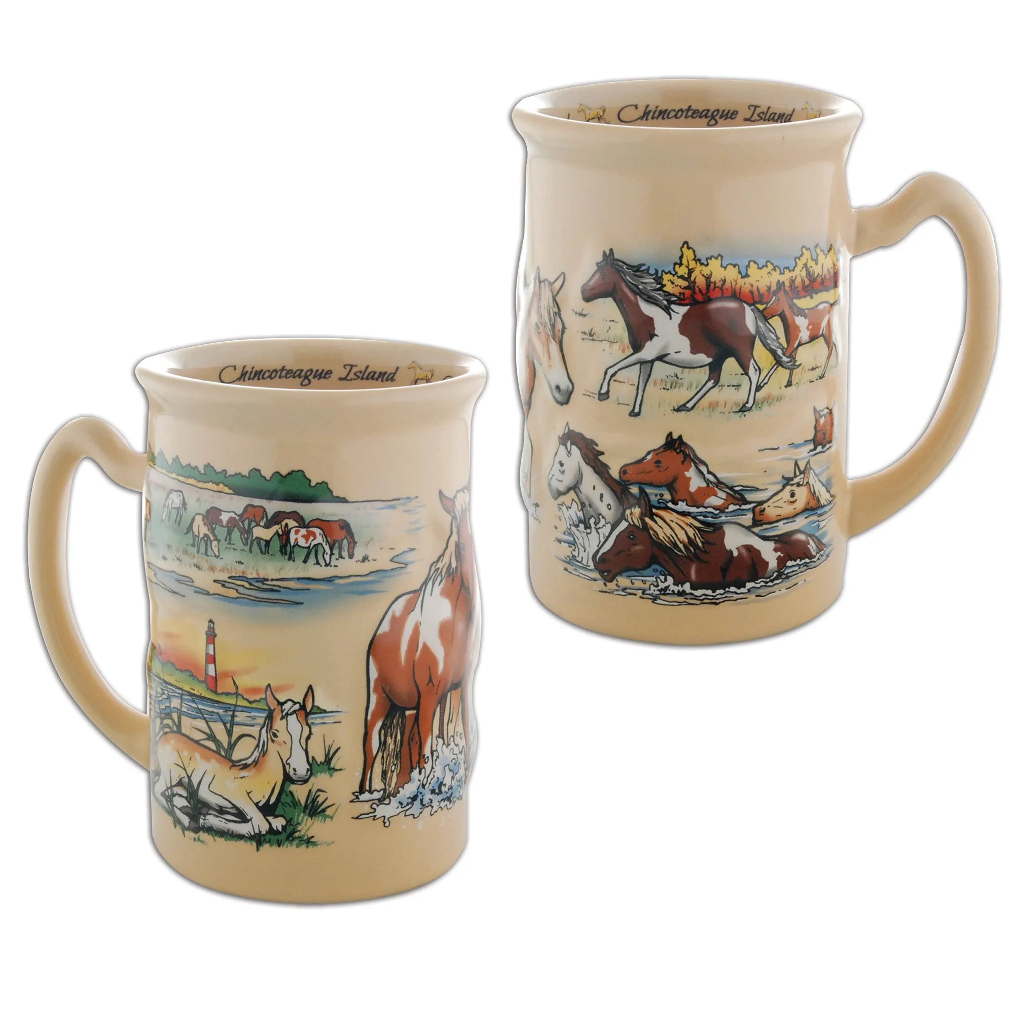 CMCI01 Coffee Mug Raised Chincoteague Island Tan