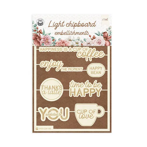 Coffee Break Collection - Light Chipboard Embellishments - 07