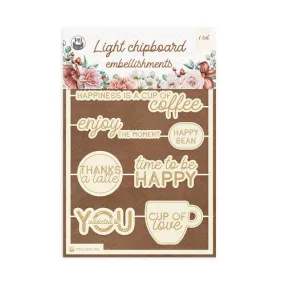 Coffee Break Collection - Light Chipboard Embellishments - 07