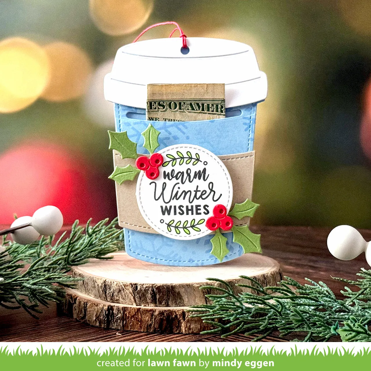 coffee cup gift card holder