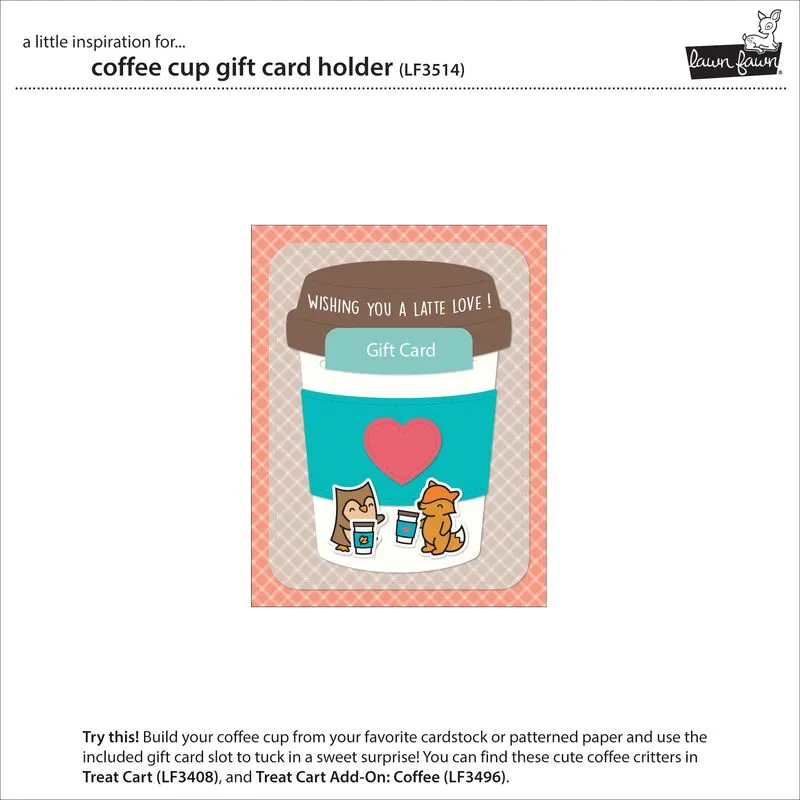 coffee cup gift card holder