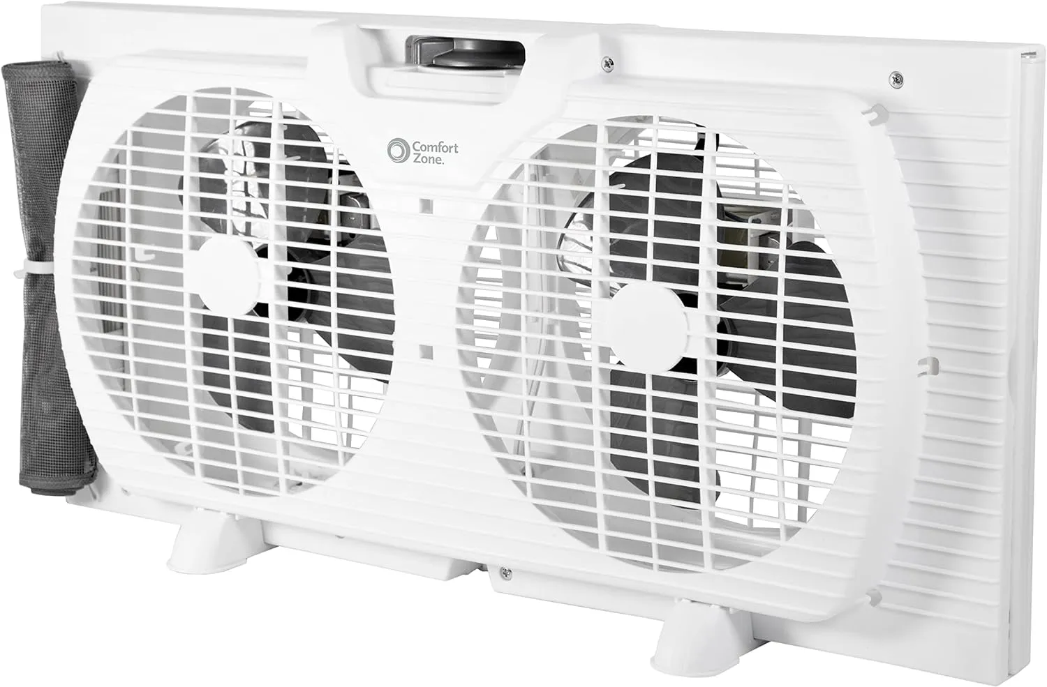 Comfort Zone 9" Twin Window Fan Reversible Airflow Control in Multiple Styles