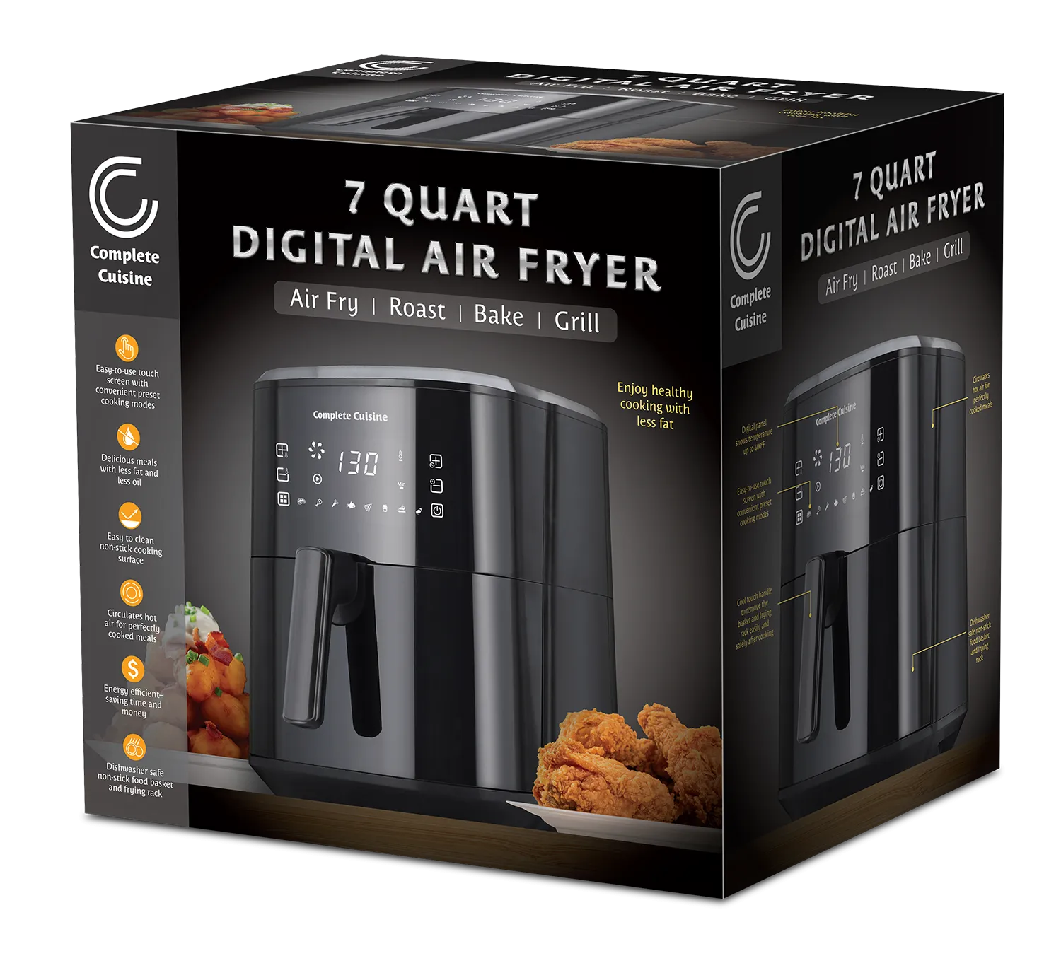 Complete Cuisine 7 Quart Digital Air Fryer