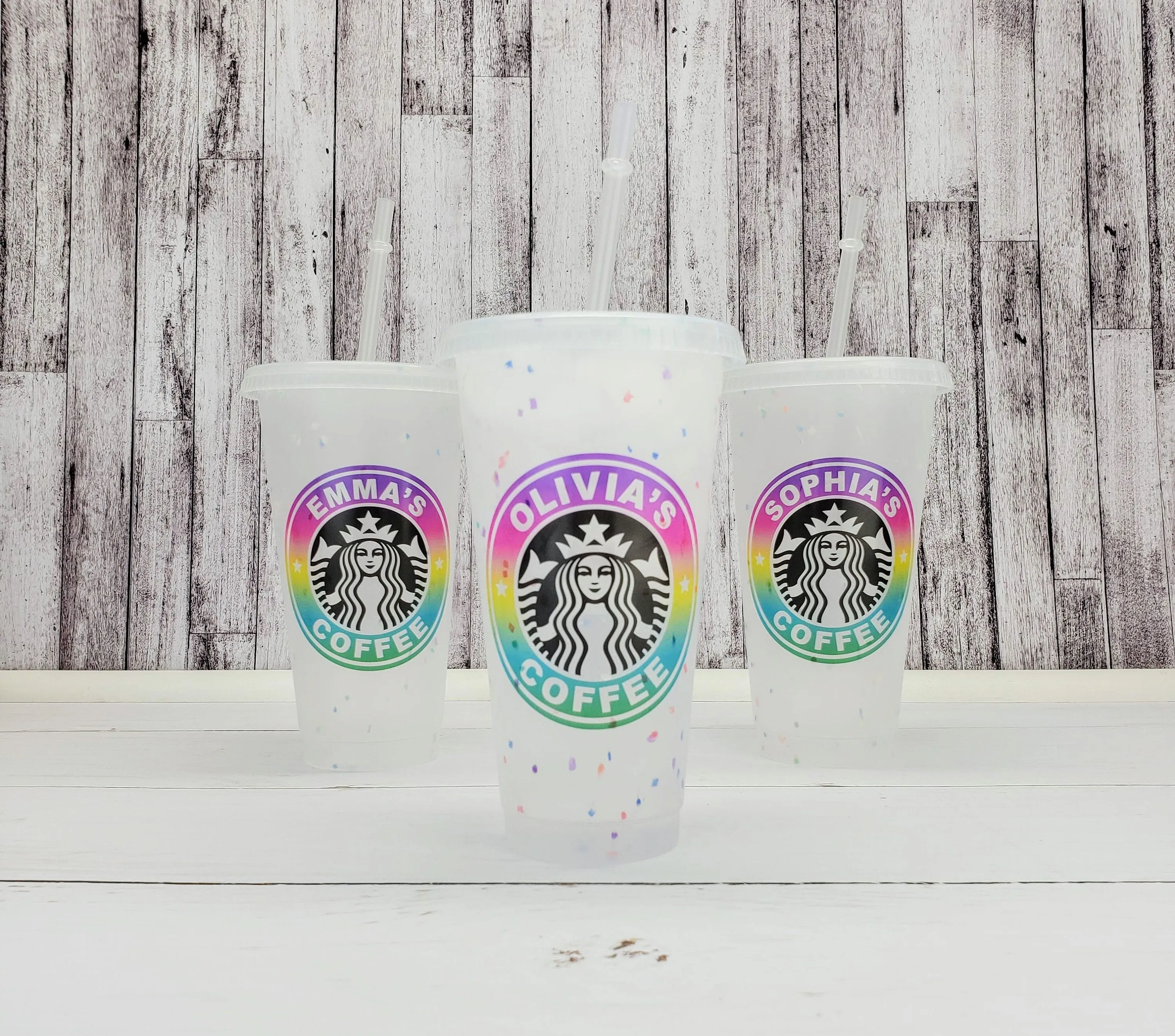 Confetti Color Changing Cup with Personalized Decal