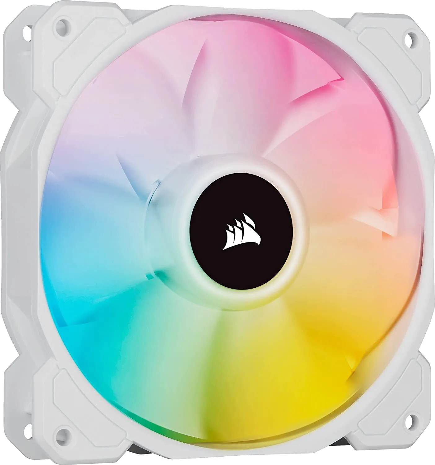 Corsair iCUE SP120 RGB Elite Case Fan x3 12cm PWM, ARGB LEDs, Hydraulic Bearing, Lightning Node Core Included, White PC Case Fan