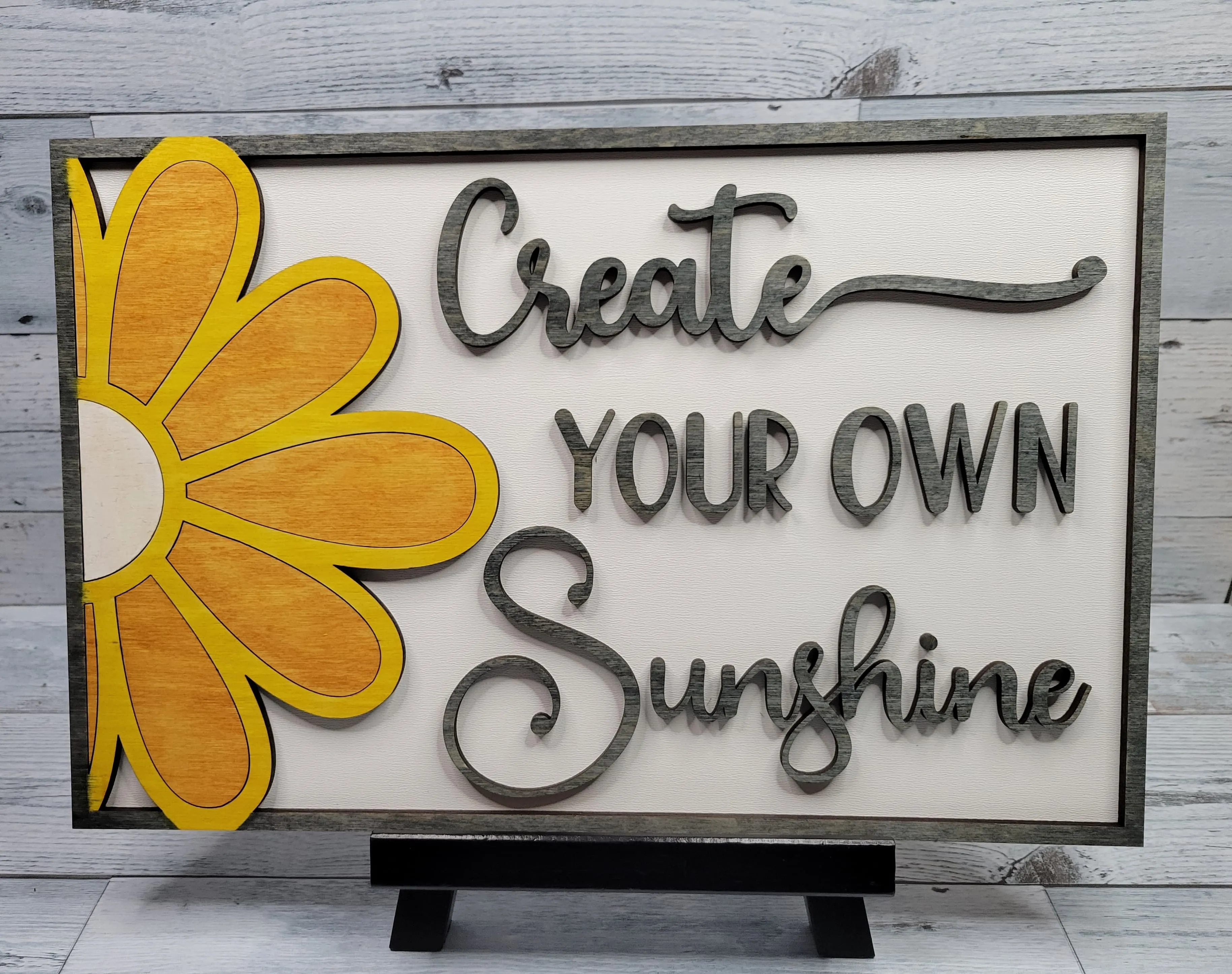 Create Your Own Sunshine SVG Layered Sign with Daisy Glowforge Ready