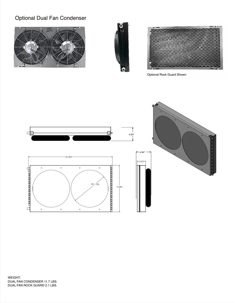 Cruise N Comfort HD/VES 12 Volt System Condenser Dual Fan