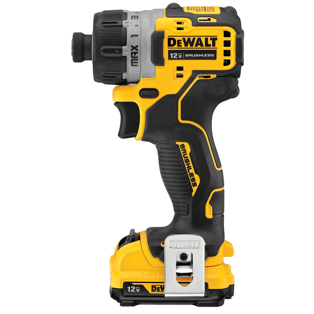 DeWALT DCF601F2 12V MAX XTREME Brushless 1/4 Inch Cordless Screwdriver Kit