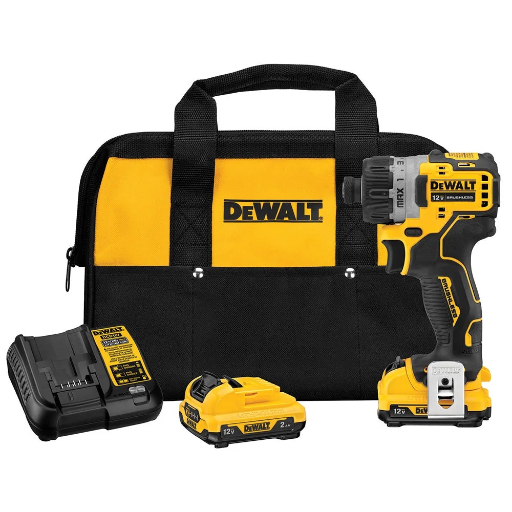 DeWALT DCF601F2 12V MAX XTREME Brushless 1/4 Inch Cordless Screwdriver Kit