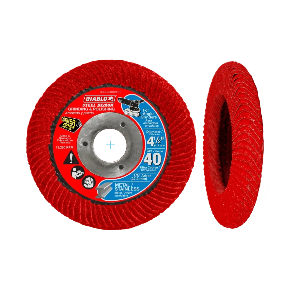 Diablo | 4-1/2" 40-Grit Steel Demon™ Corner-Edge™ Flap Disc for Metal