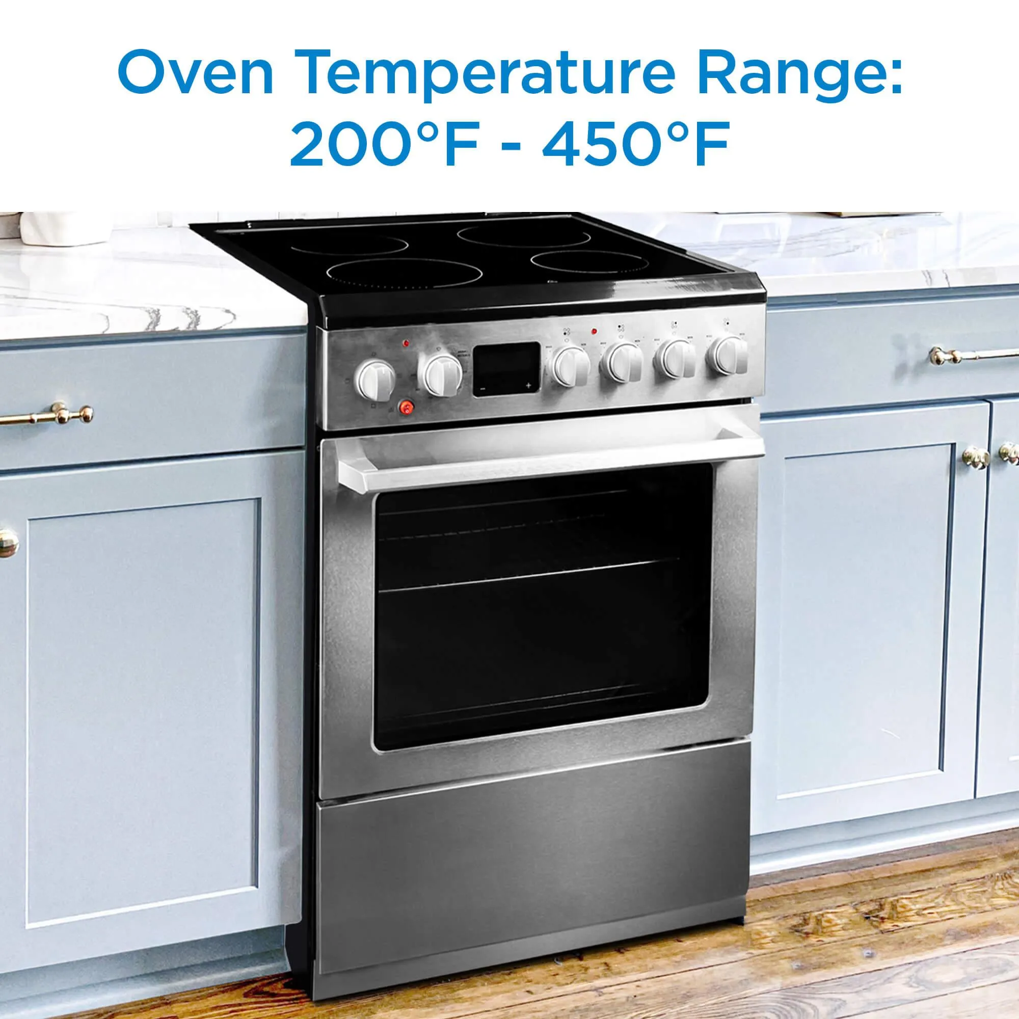 DRCA240BSS Danby 24-in TruAirFry Smooth top Slide-in Electric Range in Stainless Steel