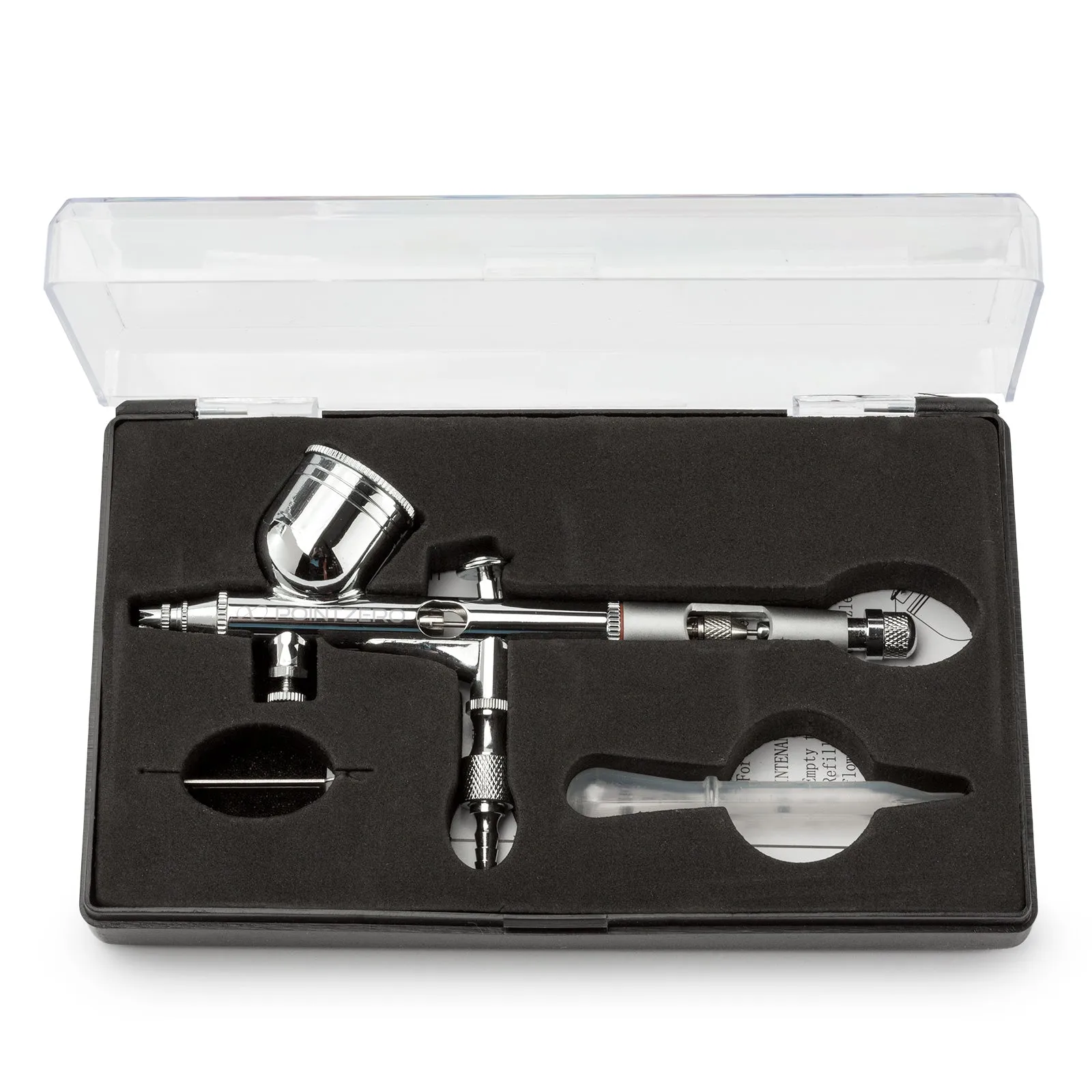 Dual-Action 9cc Gravity-Feed Airbrush Set with MAC Valve - .2mm Nozzle