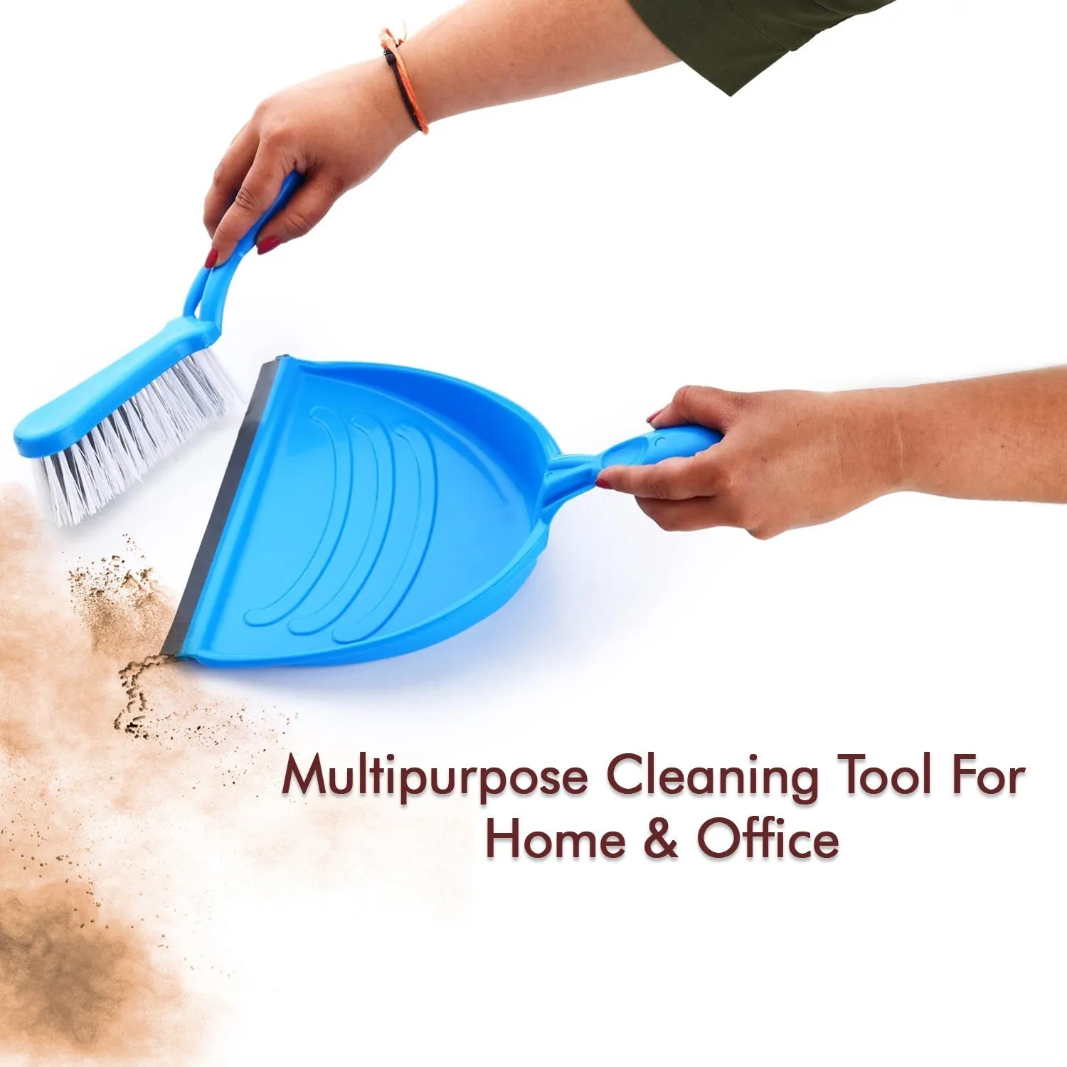 Dustpan Set with Brush, Dust Collector Pan with Long Handle, Supadi, Multipurpose Dust Collector Cleaning Utensil Flat Scoop Handheld Sweeping Up and Carrying Container