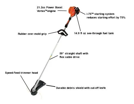 ECHO SRM-225i Trimmer with i-75 Starting System