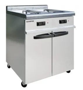 Empire Twin Basket Twin Tank Free Standing Gas Fryer 6 Burner With LPG Conversion Kit 2 x 20Ltr - EMP-TG70-QC-2