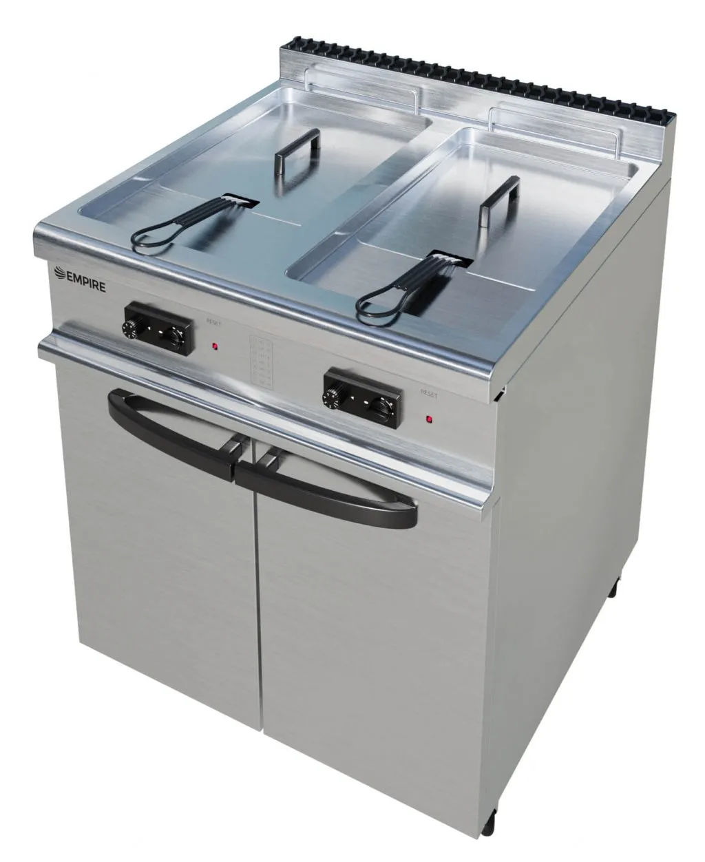 Empire Twin Basket Twin Tank Free Standing Gas Fryer 6 Burner With LPG Conversion Kit 2 x 20Ltr - EMP-TG70-QC-2