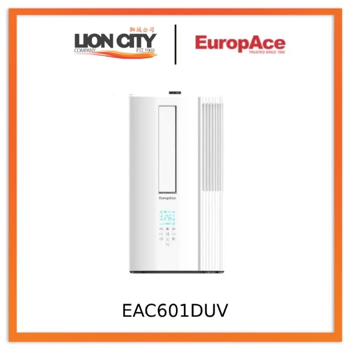 EuropAce EAC601DUV 6000 BTU Inverter Casement Air Conditioner with UV Air Purification