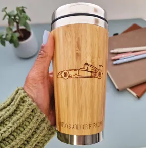 F1 Formula One Personalised Wooden Travel Mug