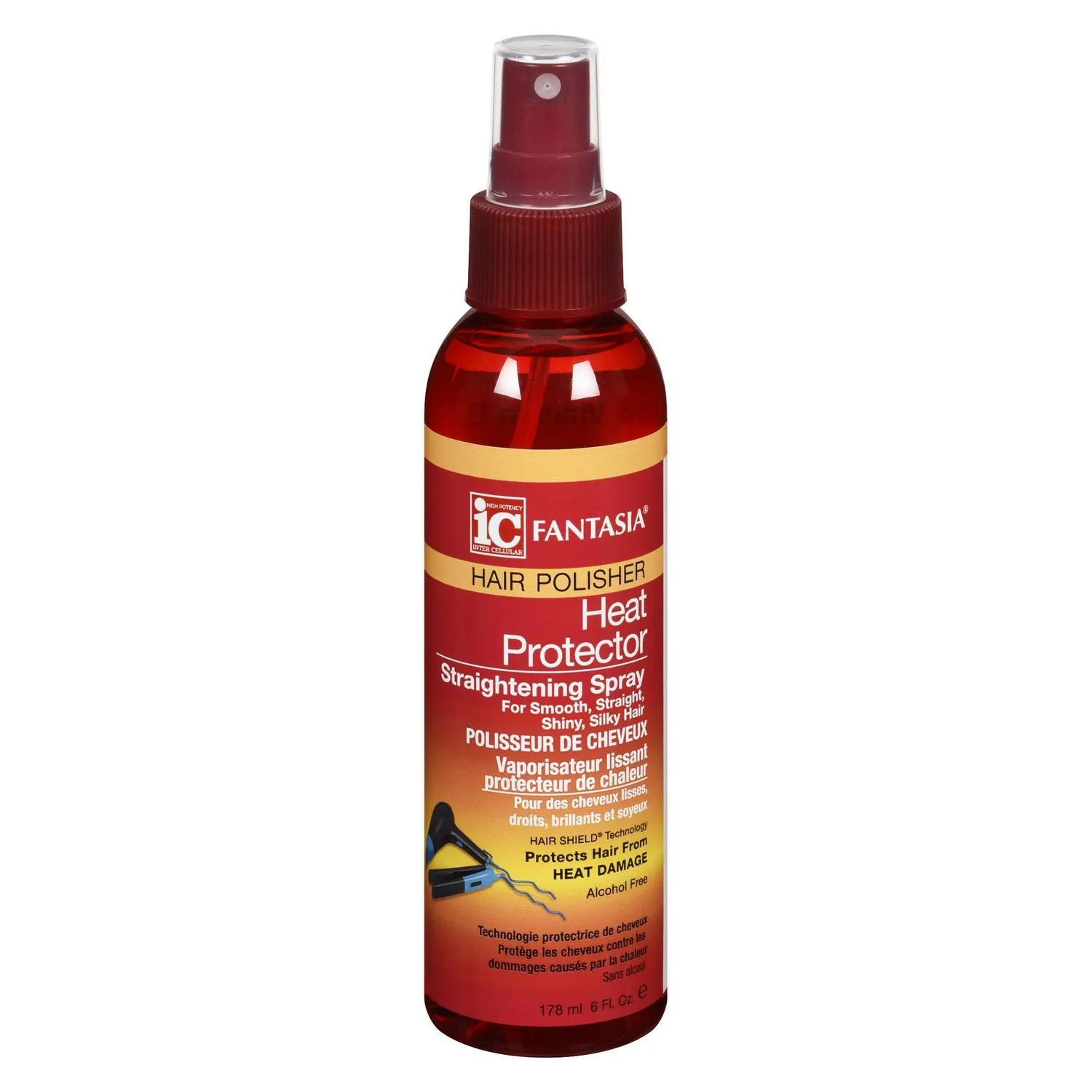 Fantasia Ic Hair Polisher Heat Protector Straightening Spray. 6oz