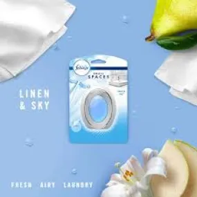 Febreze Small Spaces Linen & Sky Air Freshener 7.5ml - enjoy up to 45 days of freshness, works best in small spaces like bathrooms, bedrooms, closets and laundry rooms - 03700093336