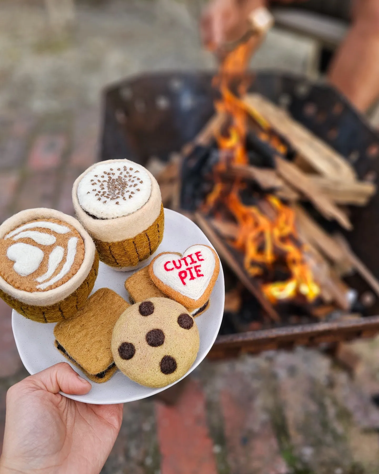 Felt Coffee Cup with Interchangeable Toppings