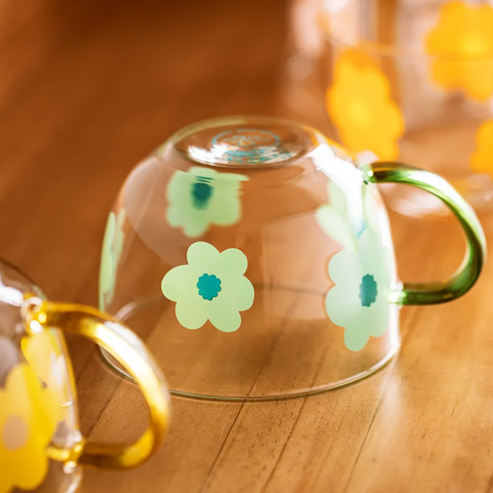 Flower Glass Mugs