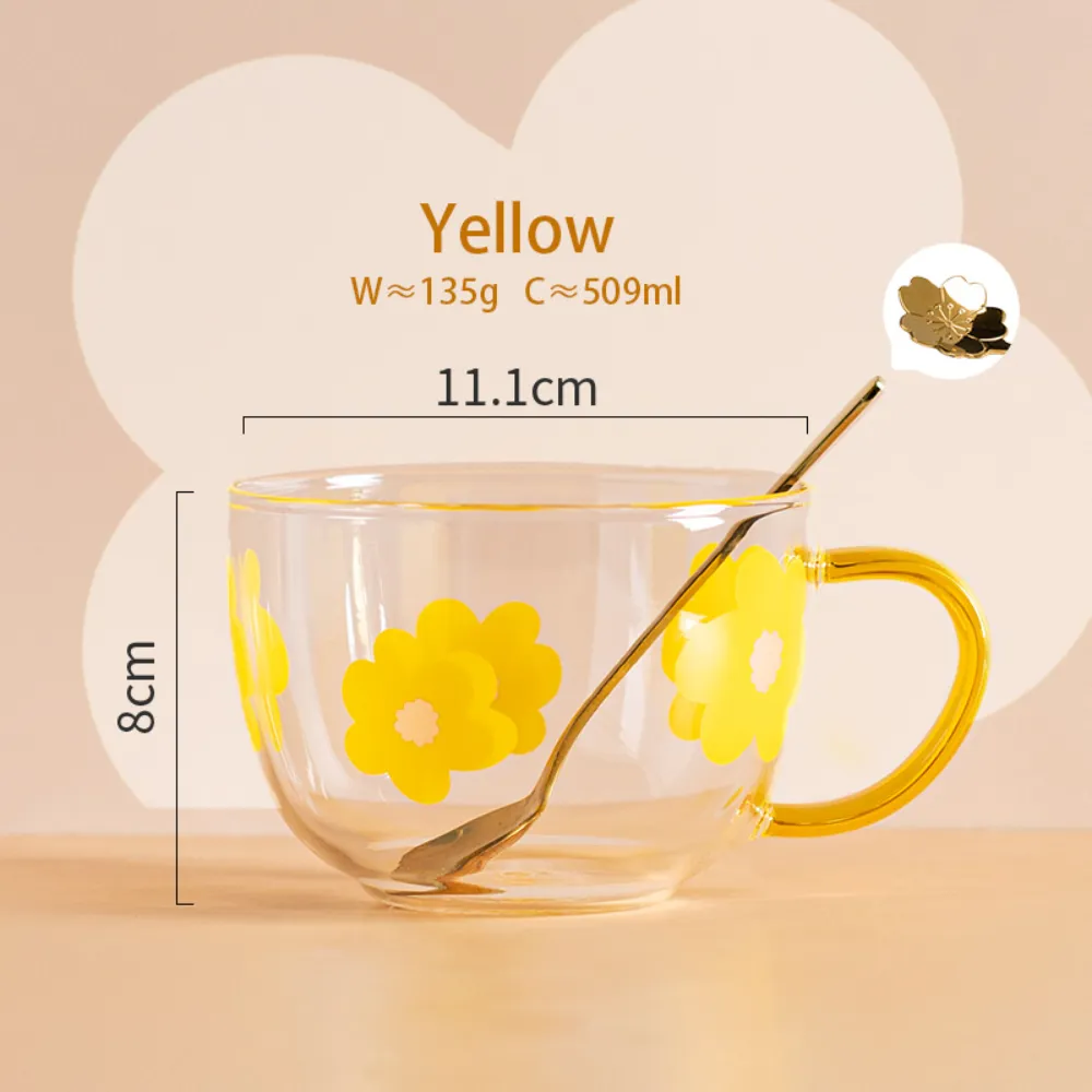 Flower Glass Mugs