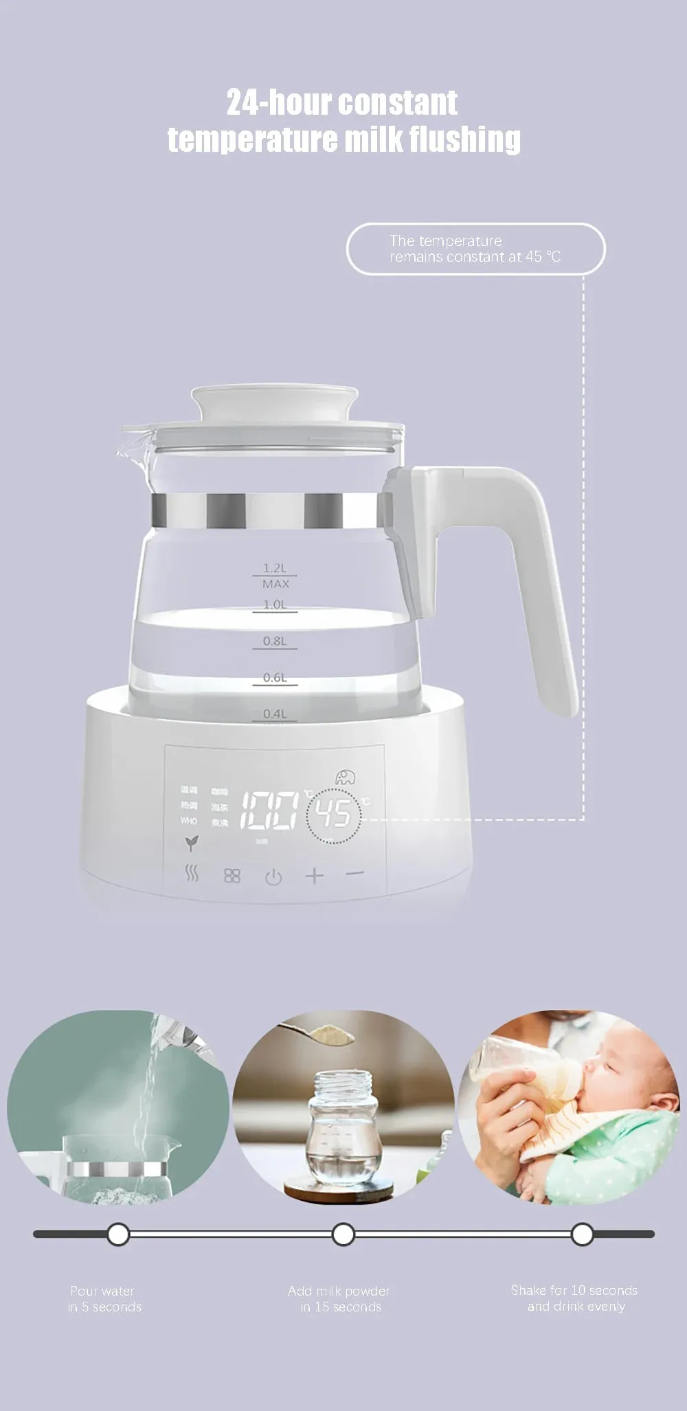 Formula Ready Baby Water Kettle