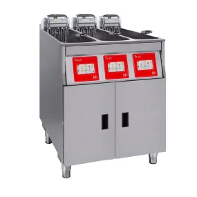 FriFri TL633L31G0 - Touch 633 Electric Free-standing Triple Tank Fryer – 3 Baskets – W 600 mm – 22.5 kW – Three Phase